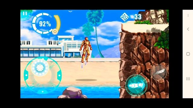 Gameplay of Iron man 3(2d java game) level 1