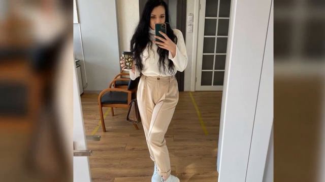 Женские Брюки Карандаш Цвета Хаки С Высокой Талией 🌟