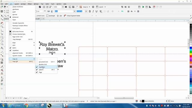 Corel Draw Tips  Tricks Macro Roy Brewer Part 7E WOW