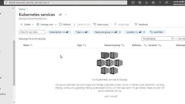 #Azure Cloud kubernetes Services | Ekascloud | Tamil