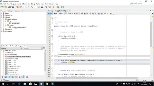 Serie fibonacci  java interfaz gráfica