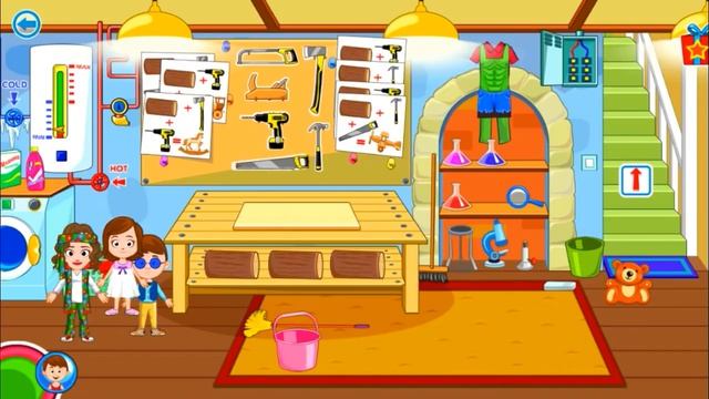Хэллоуин  Играем в My Town Мультяшная игра для детей детское видео и мультик