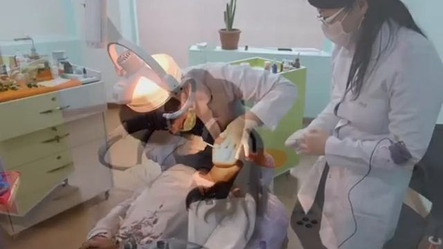 Лечение зубов детей из детского приюта "Чексиз Ырайым"