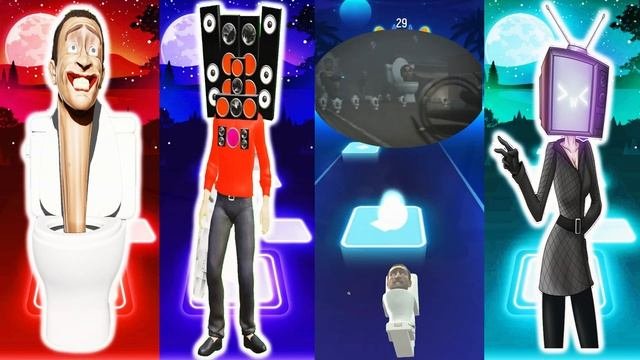 ? Tiles Hop EDM rush Skibidi Toilet vs Speaker Man vs Speaker Man vs TV Woman
