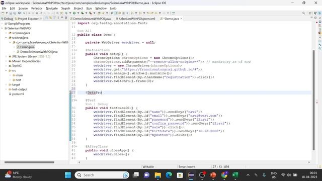 Selenium 4 : Data Driven Testing using Apache POI and Dataprovider with Selenium Webdriver