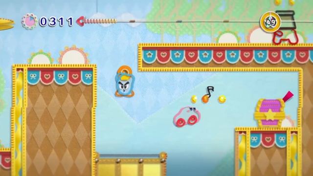 Kirby's Epic Yarn (2 Player) - World 3: Treat Land - No Damage 100% Walkthrough