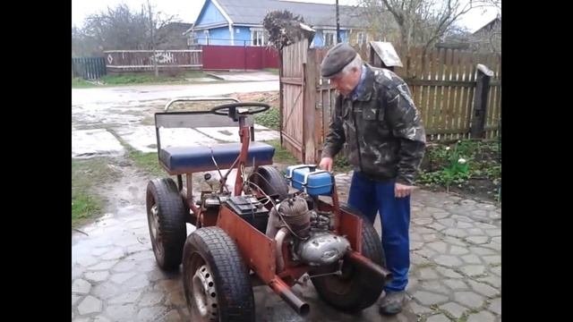 Самоделка traktor perelomka первый выезд.