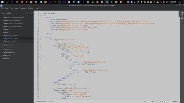 Complete PSD to HTML Without Bootstrap II Buildx II PSD to HTML