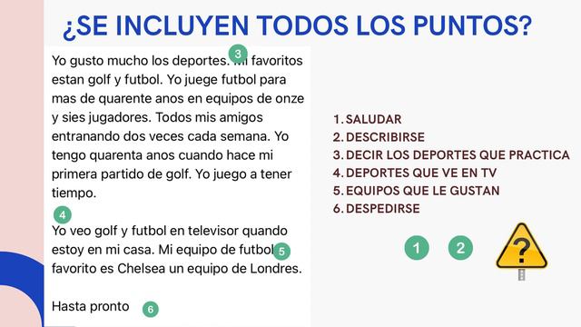 #19🇪🇸Español🇪🇸REVISAMOS una tarea de expresión ESCRITA📝 (nivel A2)