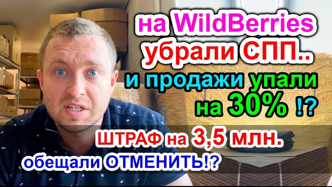 На WildBerries убрали СПП - скидку покупателя и на 30% упали продажи и про Штраф у нашего коллеги