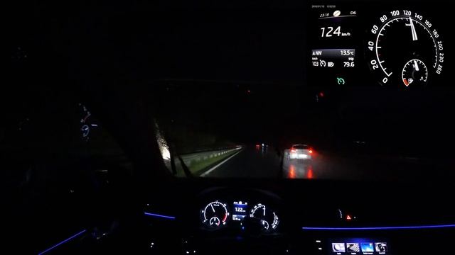 2019 Skoda Superb 2.0 TDI 4x4 L&K 4K POV DRIVE | German Autobahn at night