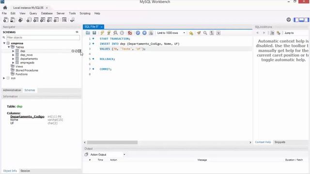 Comandos DML da SQL: Commit e Rollback