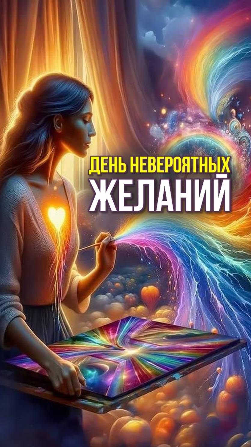 Сегодня день, когда сбываются самые невероятные мечты! Используй эту силу для исполнения желаний!