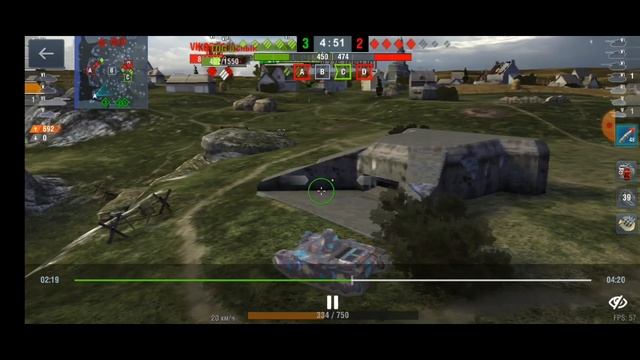Бой на прем танке v лвл Renault G1! Tanks Blitz! 18.06.2023!