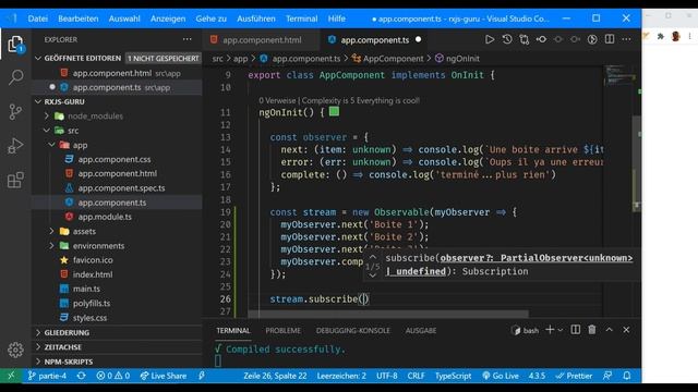 Tutoriel  RxJS #4 - Les Observables