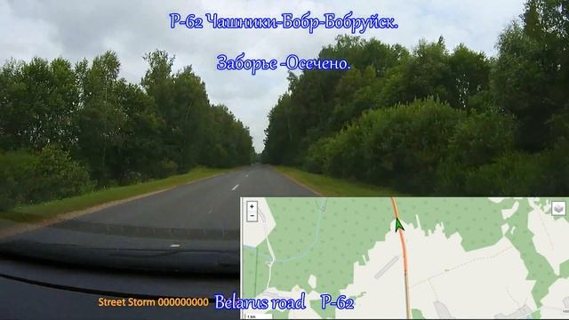 Дороги Беларусь. Дорога P-62 Чашники - Бобр - Бобруйск. Driving through Belarus. Belarus roads.