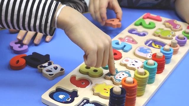 Развивающая доска Монтессори "Цифры и Животные"