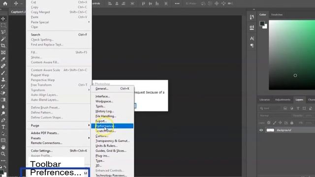 ፎቶ ሾፕ ፕሮግራም ኢረር ምልክት ላጋጠማችሁ adobe photoshop error could not complete your request
