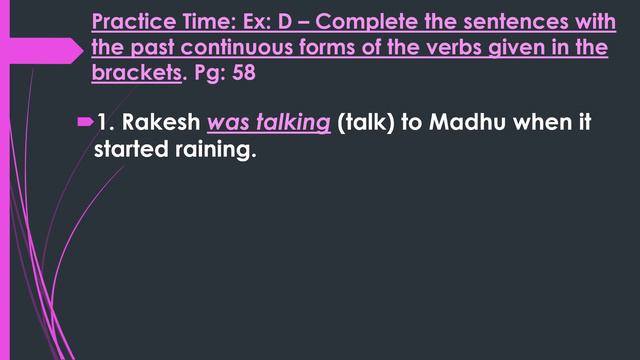 Past Continuous Tense - 3/12/2020