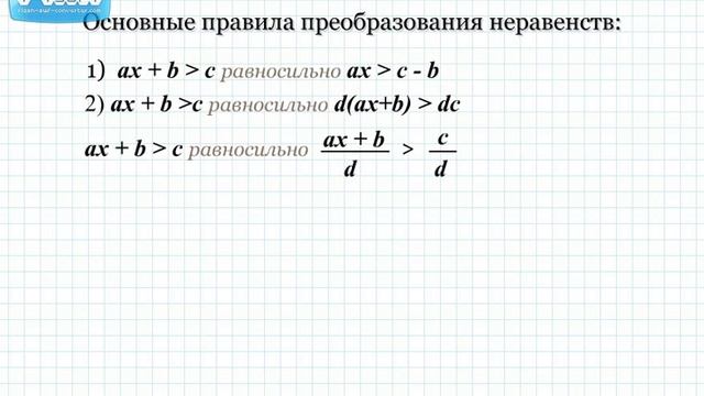 линейные неравенства
