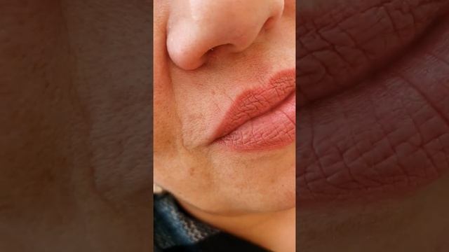 татуаж губ ,зажившая работа