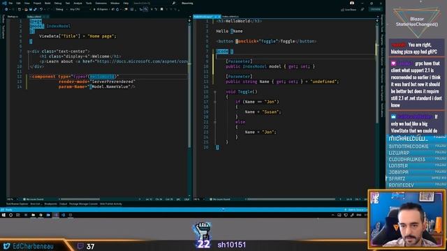 Blazor StateHasChanged: Mixing Razor Pages and Blazor