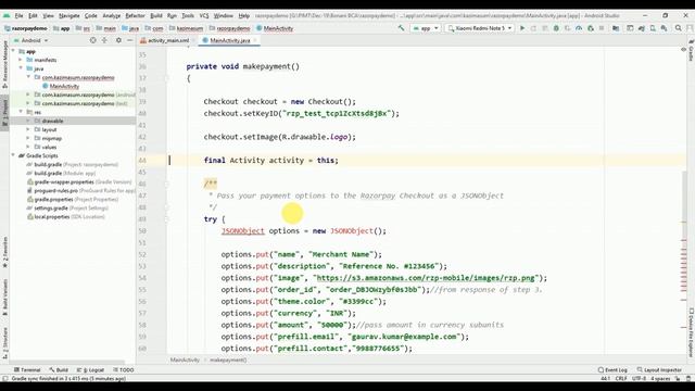 Razorpay payment gateway |  Razorpay payment gateway integration in Android Studio |  Razorpay
