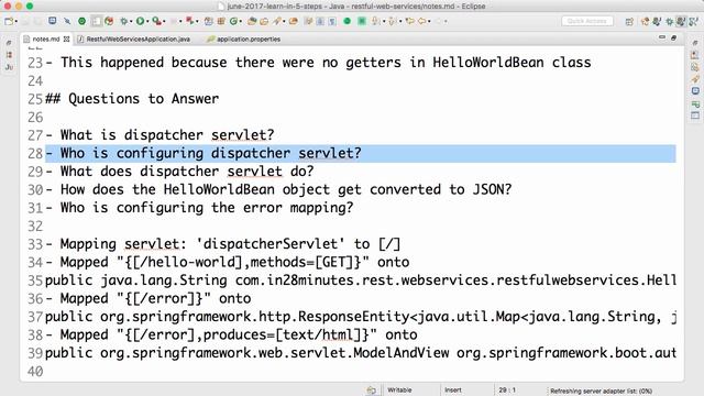 Step 29   Quick Review of Spring Boot Auto Configuration and Dispatcher Servlet   Go Full Stack wit