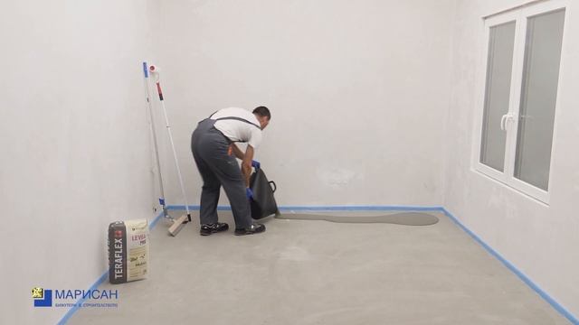 Оформяне на под със саморазливна замазка