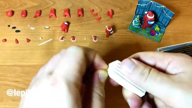 Как слепить AMONG US из пластилина-Christmas Among Us - Santa Among Us - Лепка Амонг Ас