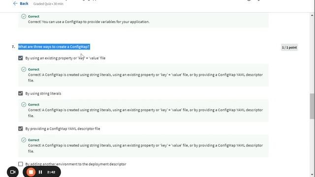 COURSERA / INTRODUCTION TO DOCKER, KUBERNETES W/ & OPENSHIFT / WEEK 3 GRADED QUIZ SOLUTIONS