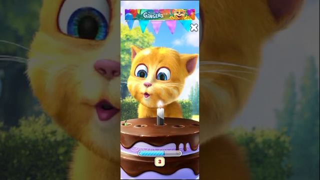 Talking Ginger editing video games in gameplay Android so cute cat