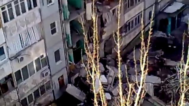 Газа Взрыв Обрушение дома, Астрахань - вид с балкона 12 лет назад