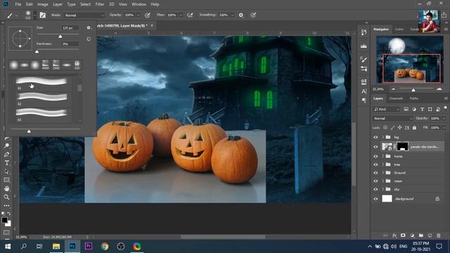 Halloween Concept Art In Photoshop | Benny's Spooky Edit War