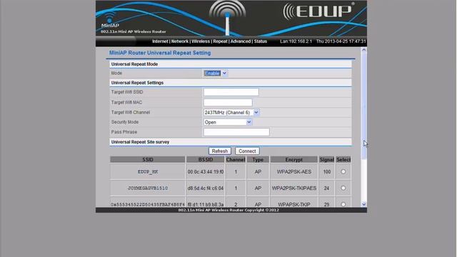 EDUP EP-2908 Repeater Setup