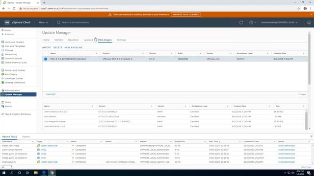 Обновление до ESXi 6.7 средствами VMware Update Manager