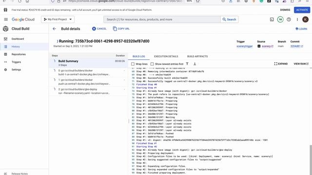 Deploying a NodeJS application to Google Kubernetes Engine using Cloud Build