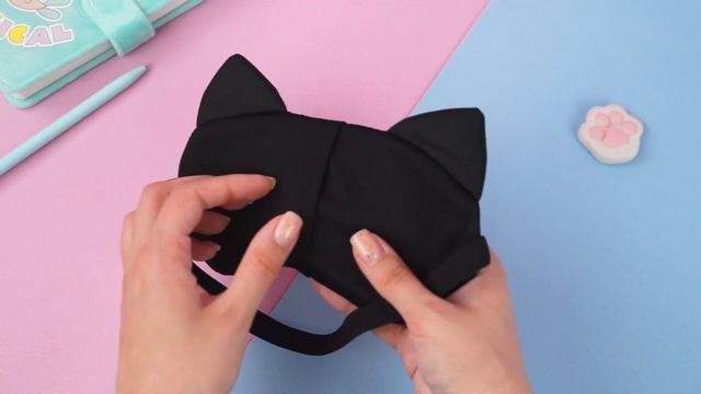 Маска для сна "Котейка" черный