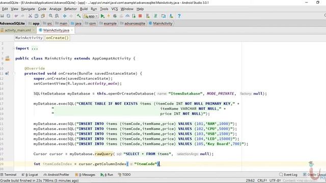 Android Development Lecture 48 Advanced SQLite Databases