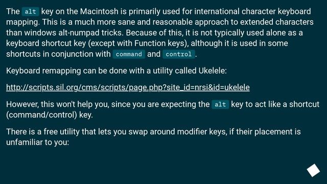 Stop using Mac keyboard Option as a modifier to character