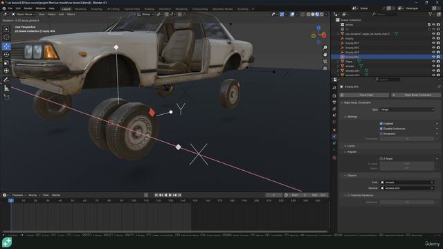3d. Adding Physics and Constraints to the Car