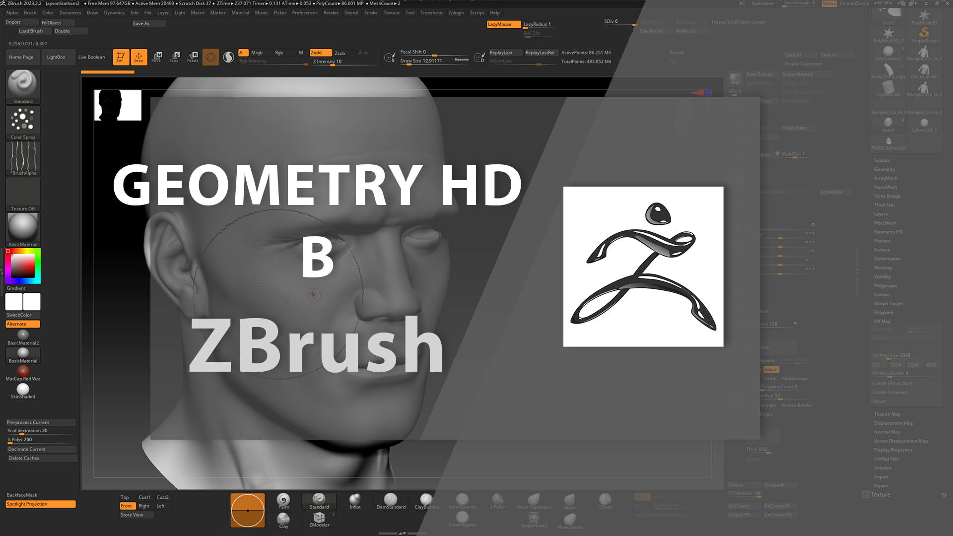 GeometryHD в ZBrush