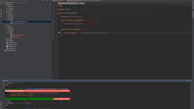 Advent of Code Day 4 - TDD in PHP with phpspec