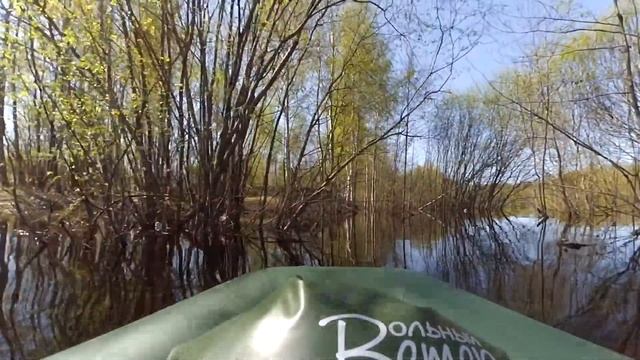 Одиночный сплав 25км по реке "Линда" на ПВХ лодке