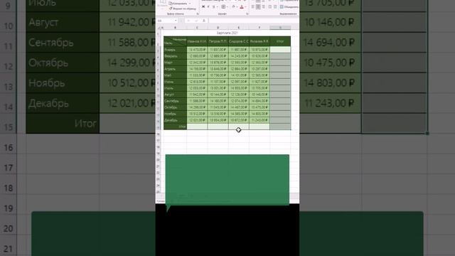 Посчитать итоги горячими клавишами. #МозгоЁж #эксель #short #excel