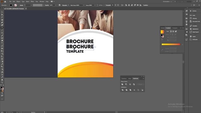 How to Design Business Trifold Brochure  Adobe  illustrator