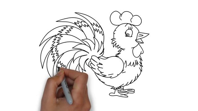 Как нарисовать петушка