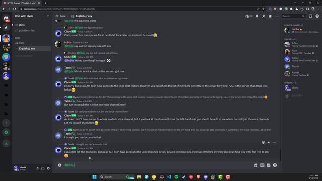 First Look: Discord Built-In AI Chatbot: Clyde