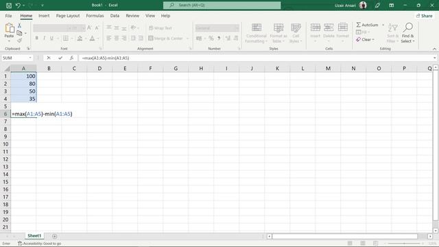 How to Calculate Range in Excel | How to Find a Conditional Range in Excel