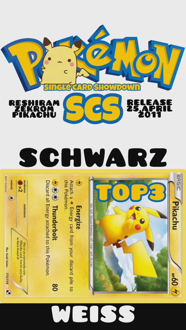 ПОКЕМОН Pokemon TCG Black and White top 3 Cards Pikachu Secret Rare ...underrated Card !
